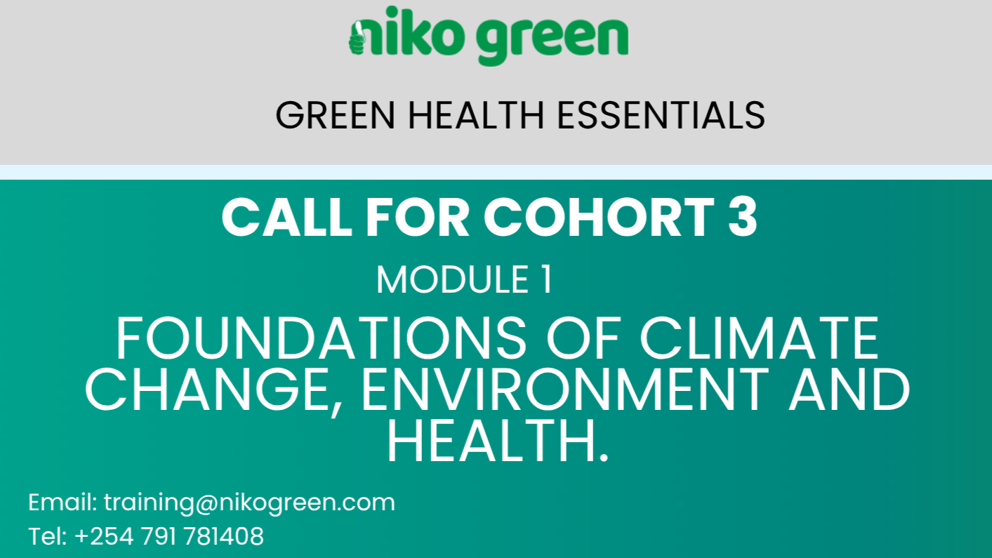 COHORT 3 GREEN HEALTH ESSENTIALS